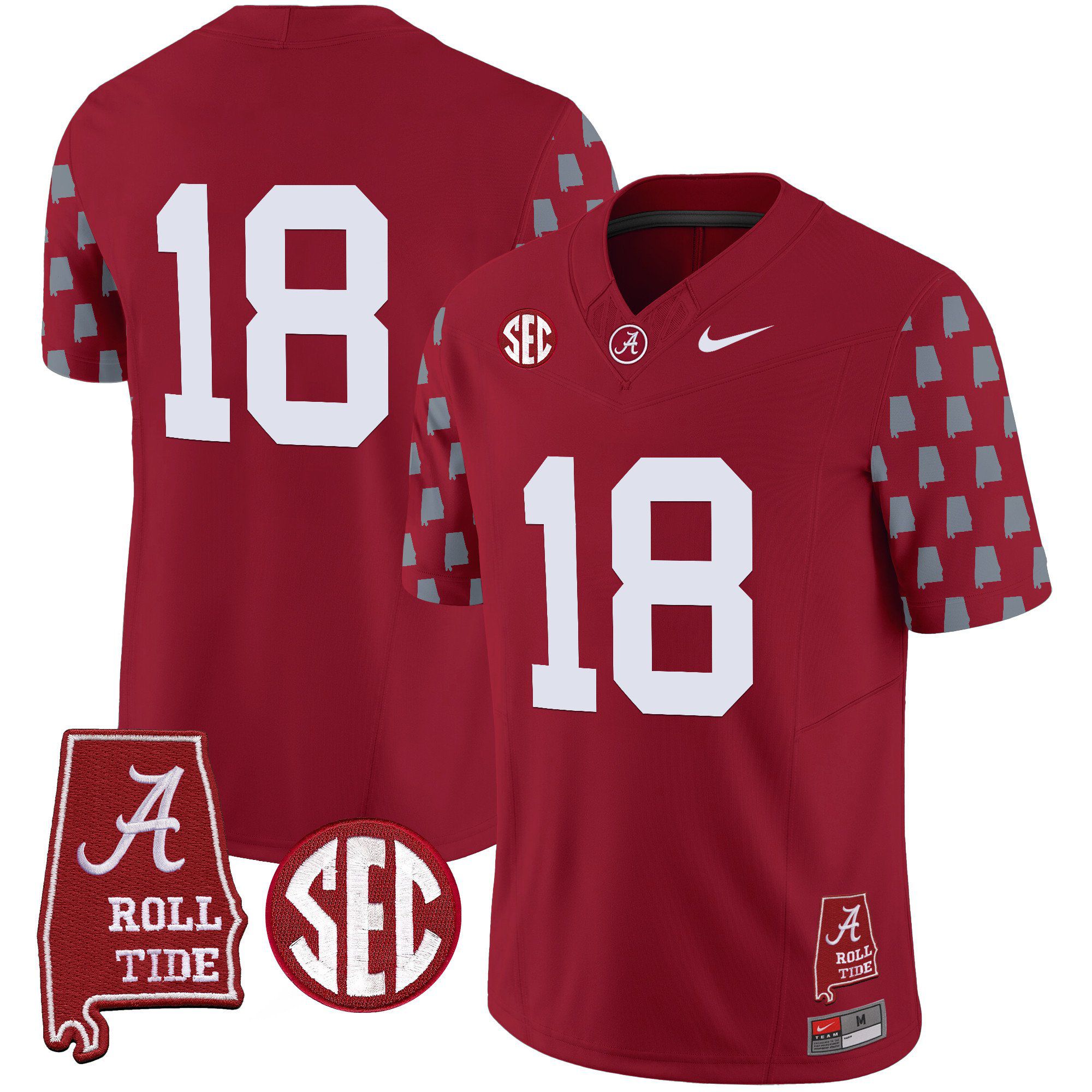 Men Alabama Crimson Tide #18 No Name Red Vapor Limited 2024 Nike NCAA Jersey->indianapolis colts->NFL Jersey